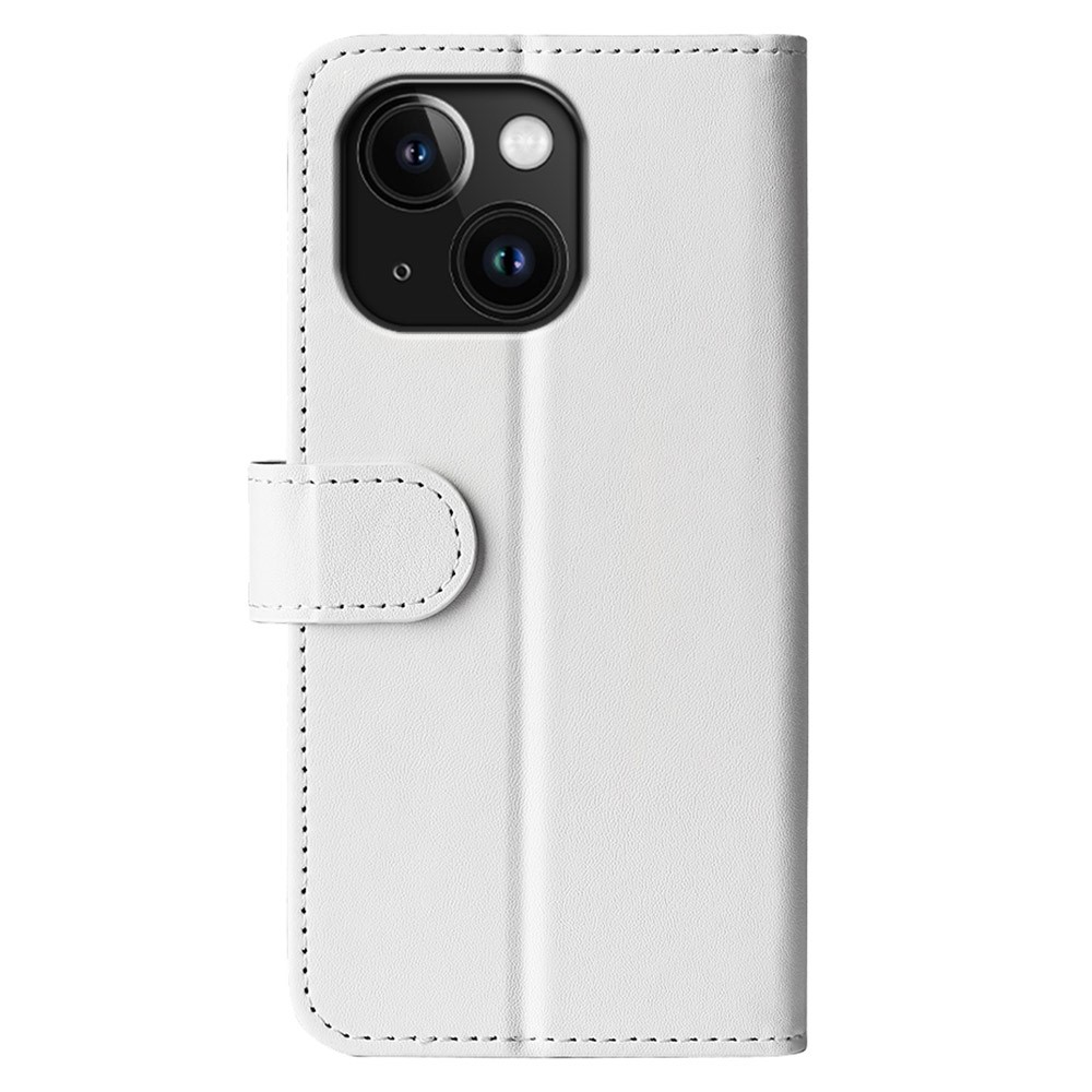  iPhone 15 Plus Fodral Crazy Horse Läder Vit