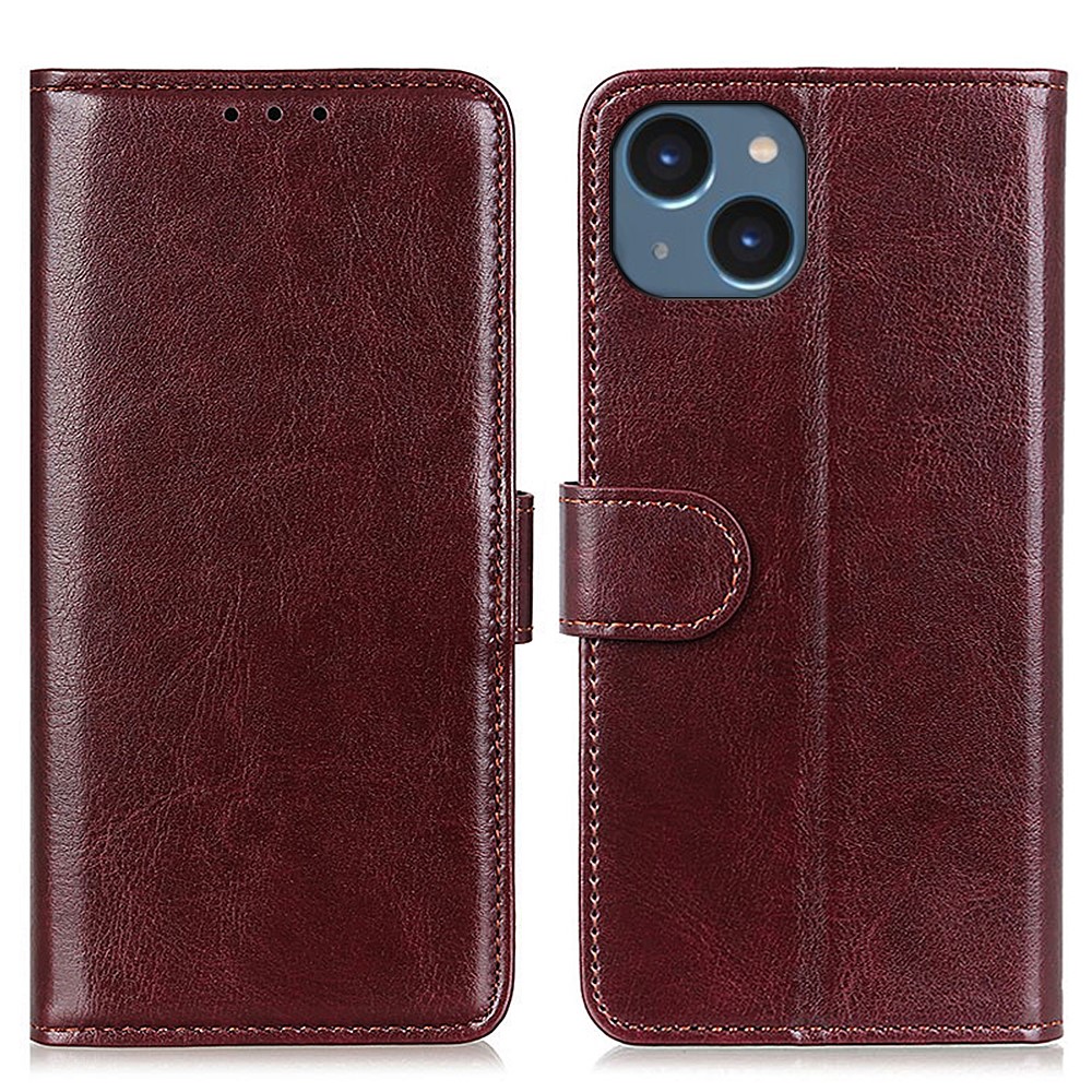  iPhone 15 Plus Fodral Crazy Horse Retro Brun