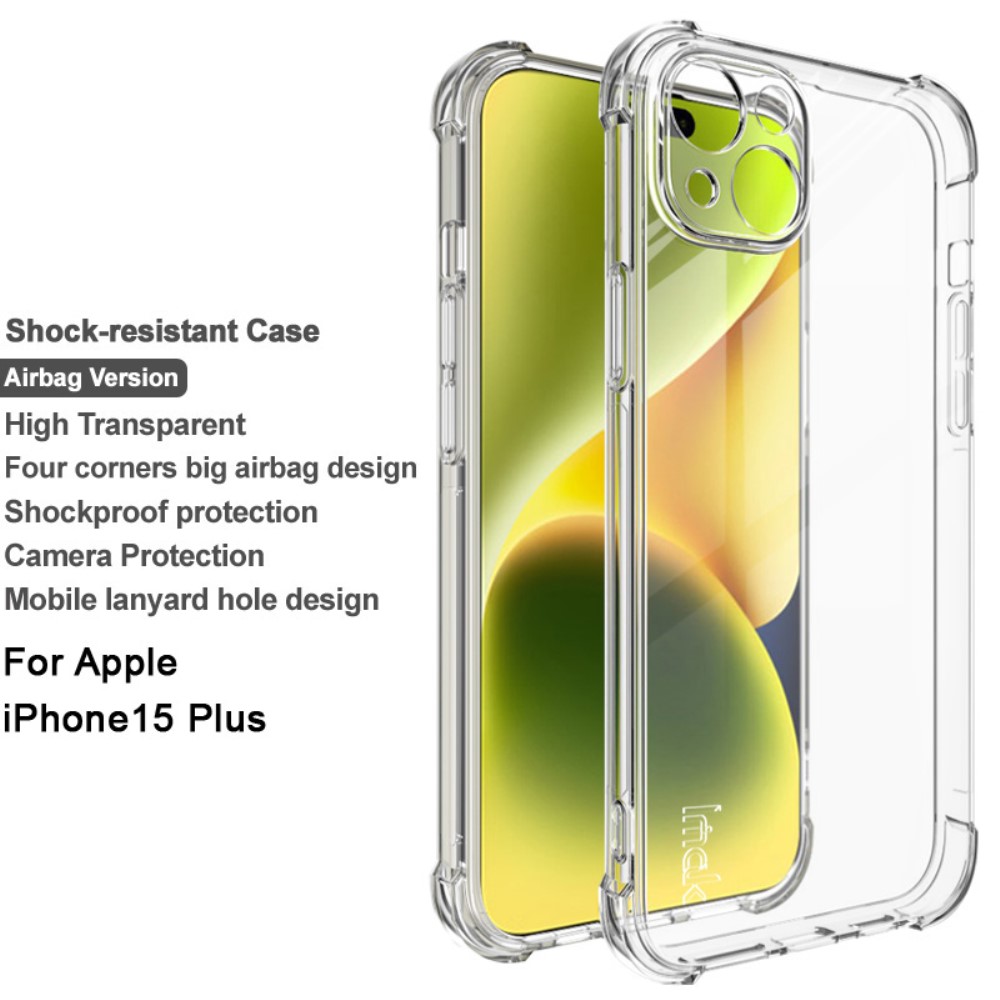 IMAK IMAK iPhone 15 Plus Skal Shockproof TPU Transparent