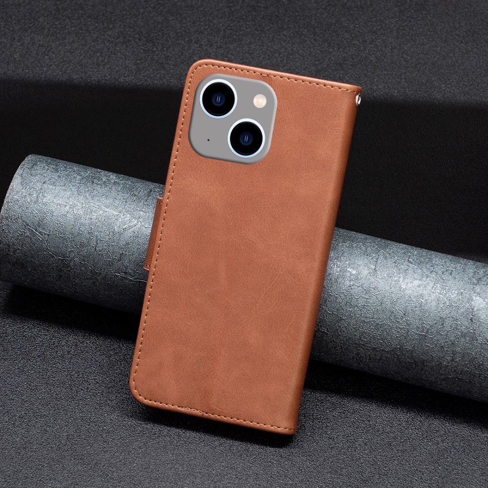  iPhone 15 Plus Fodral Shark Solid Läder Brun