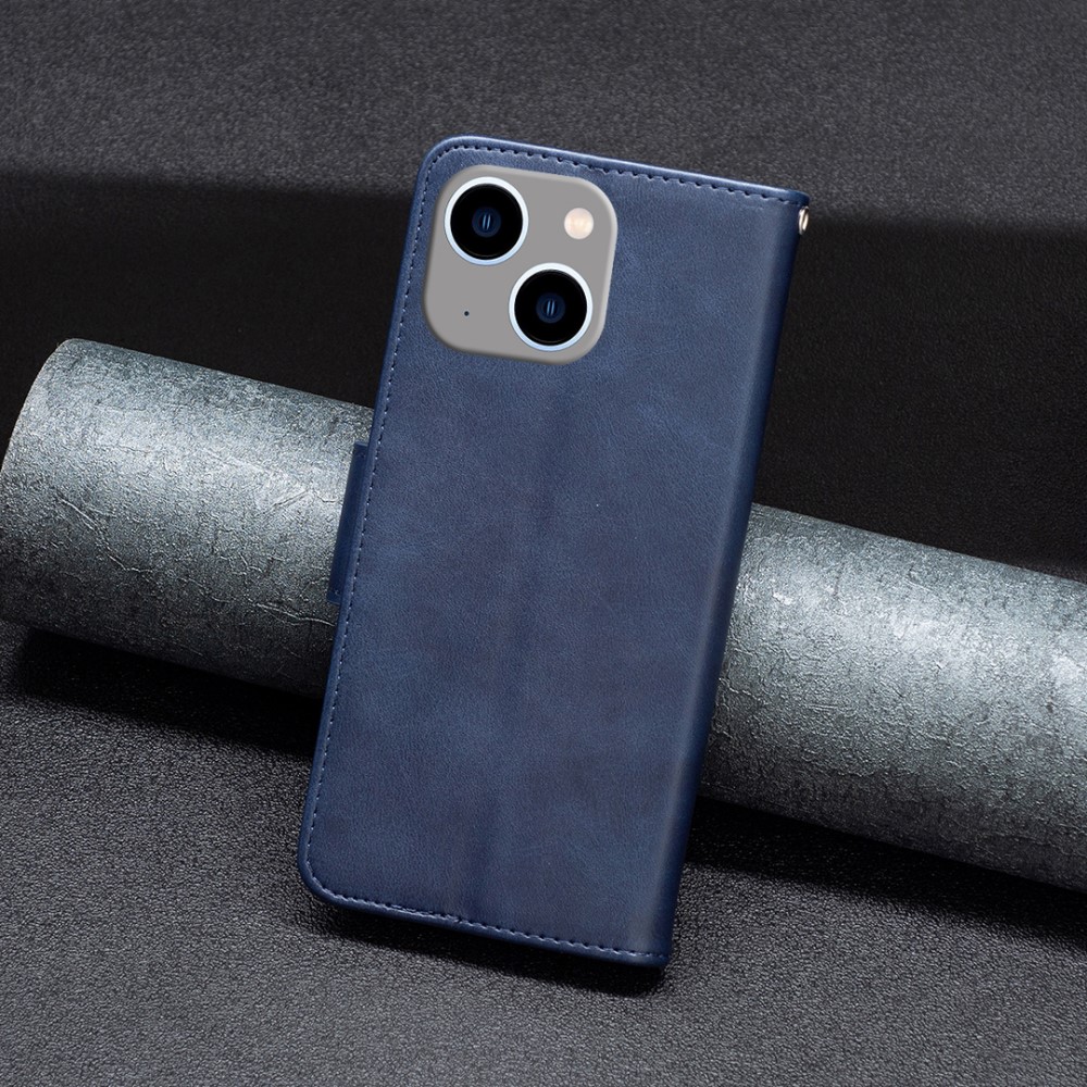  iPhone 15 Plus Fodral Shark Solid Läder Blå
