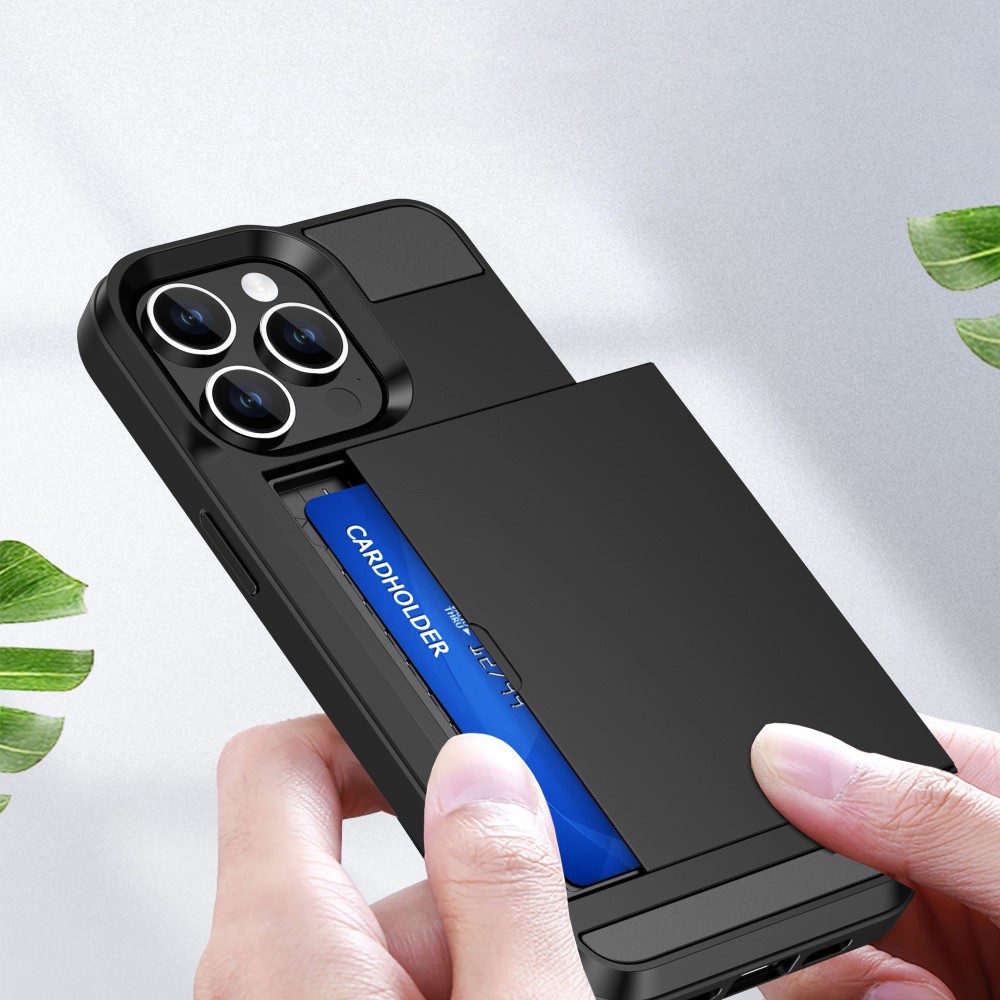  iPhone 15 Plus Skal Hybrid Armor Med Kortfack Röd