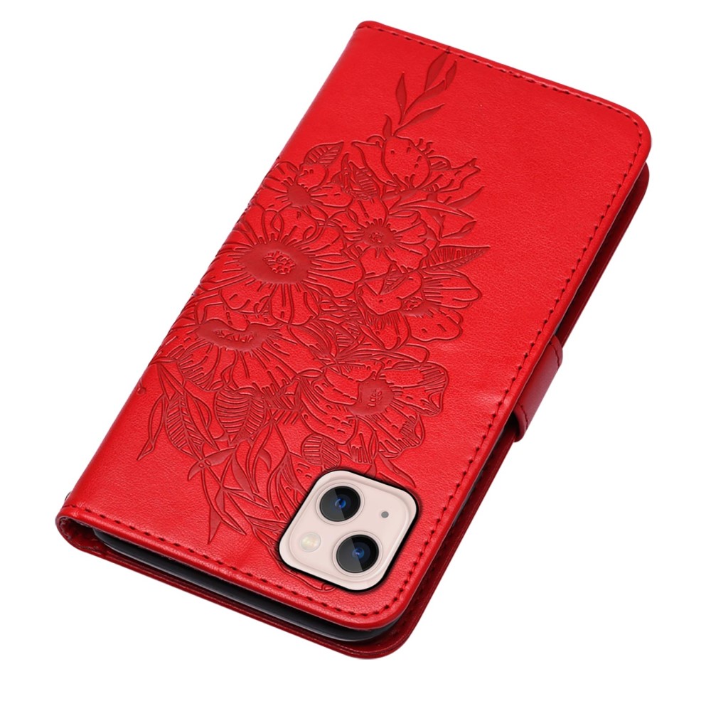  iPhone 15 Plus Fodral Med Tryck Fjäril Röd
