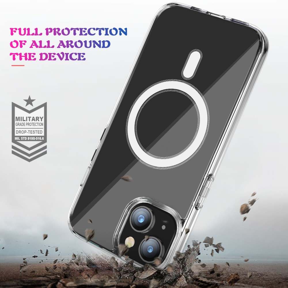 iPhone 15 Plus Skal MagSafe Hybrid Transparent