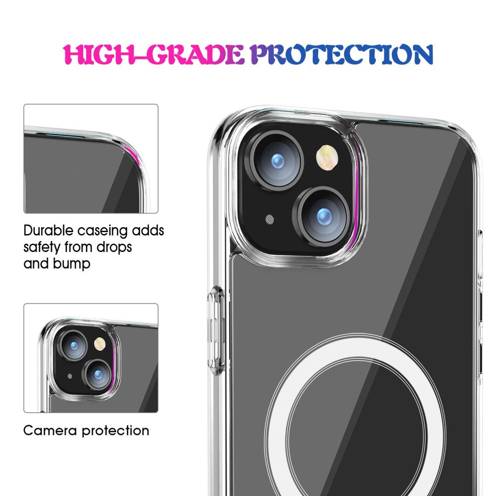  iPhone 15 Plus Skal MagSafe Hybrid Transparent