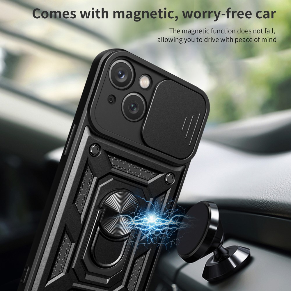  iPhone 15 Plus Skal CamShield Hybrid Ring Blå