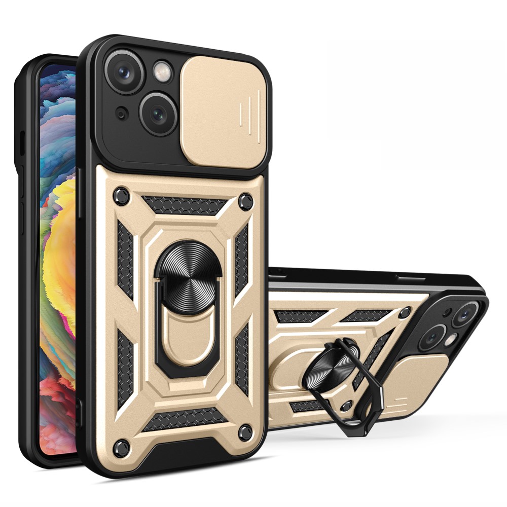  iPhone 15 Plus Skal CamShield Hybrid Ring Guld