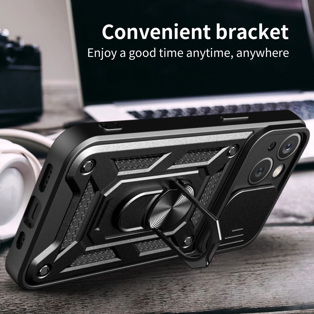  iPhone 15 Plus Skal CamShield Hybrid Ring Silver