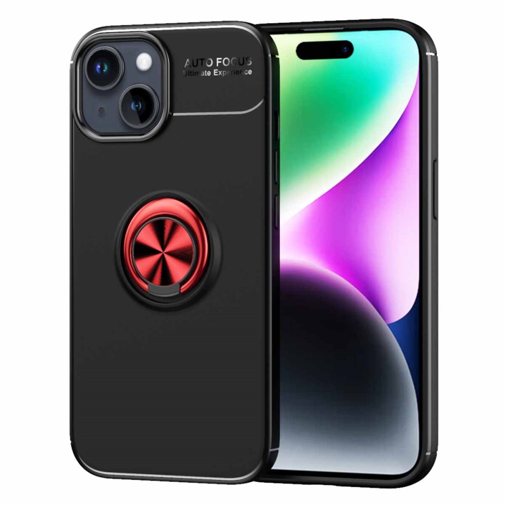  iPhone 15 Plus Skal Ring Svart/Röd
