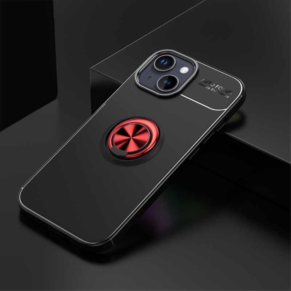  iPhone 15 Plus Skal Ring Svart/Röd