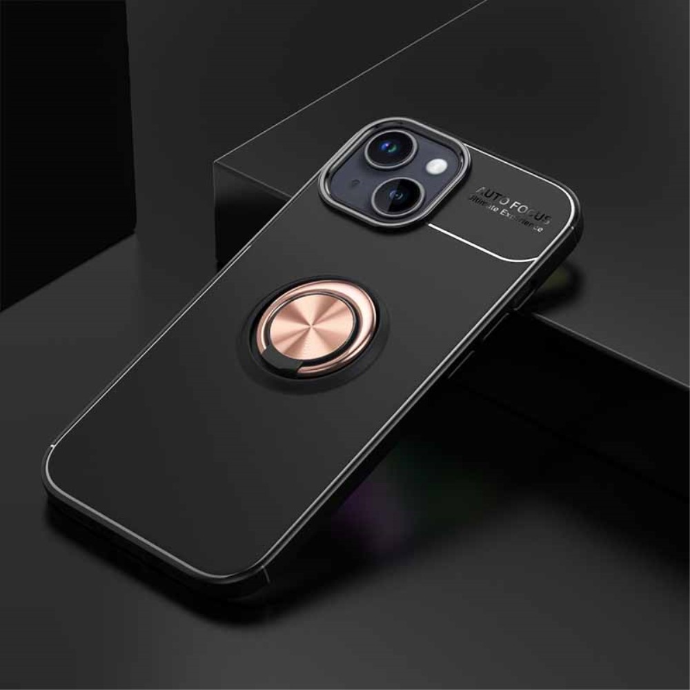  iPhone 15 Plus Skal Ring Svart/Roséguld