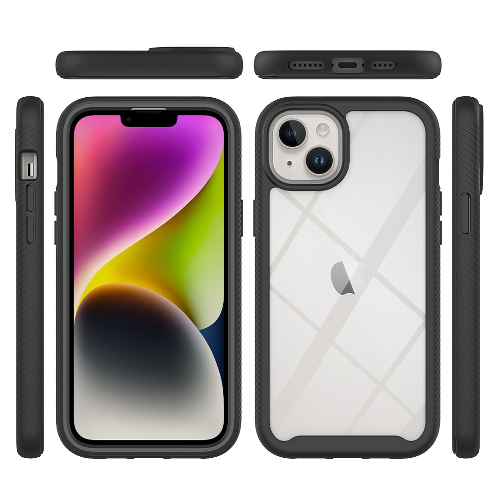  iPhone 15 Plus Skal Shockproof Med Frontram Mörk Blå