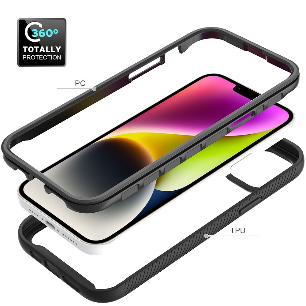  iPhone 15 Plus Skal Shockproof Med Frontram Ljus Blå