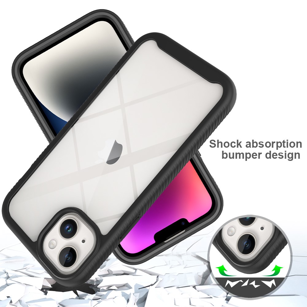  iPhone 15 Plus Skal Shockproof Med Frontram Ljus Blå