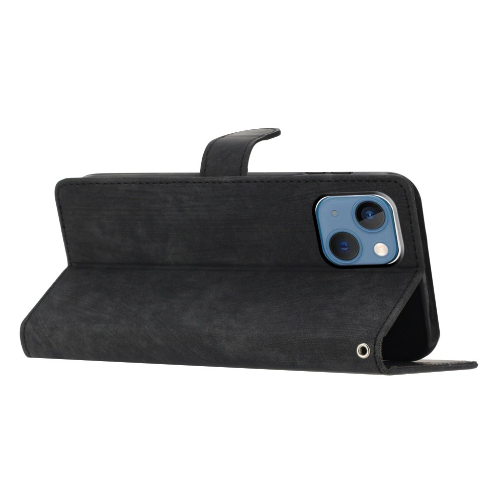 iPhone 15 Plus Fodral Skin Touch Läder Svart