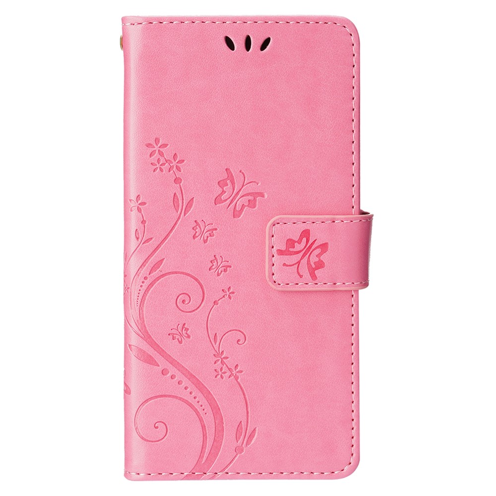  iPhone 15 Plus Fodral Med Blommigt Tryck Rosa