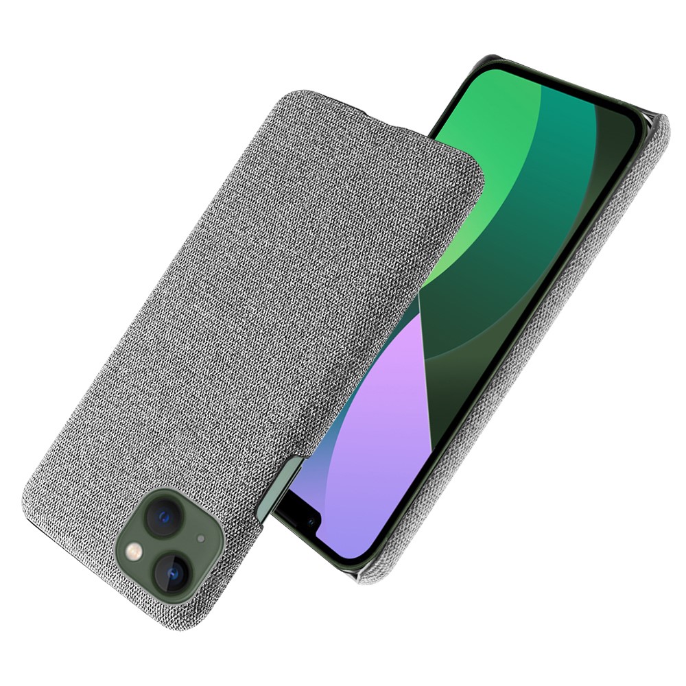  iPhone 15 Plus Skal Tygbelagt Ljus Grå