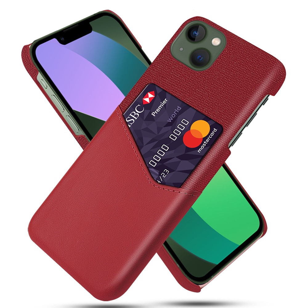  iPhone 15 Plus Skal Med Kortfack Röd