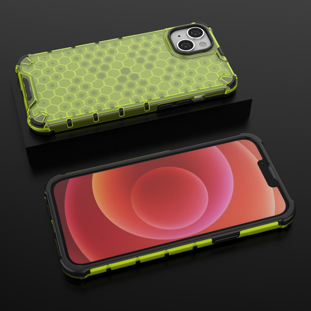  iPhone 15 Plus Skal Honeycomb Shockproof Grön