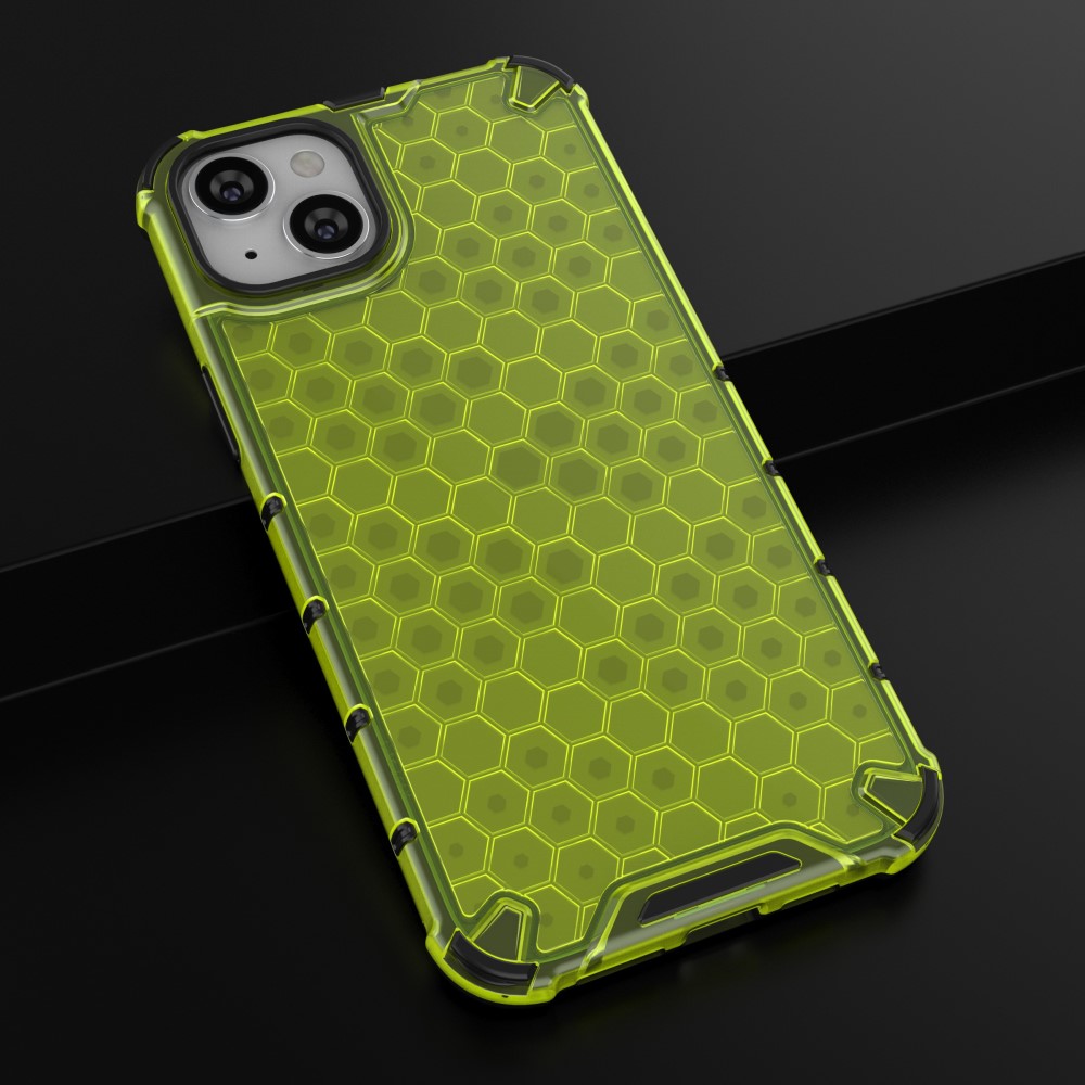  iPhone 15 Plus Skal Honeycomb Shockproof Grön