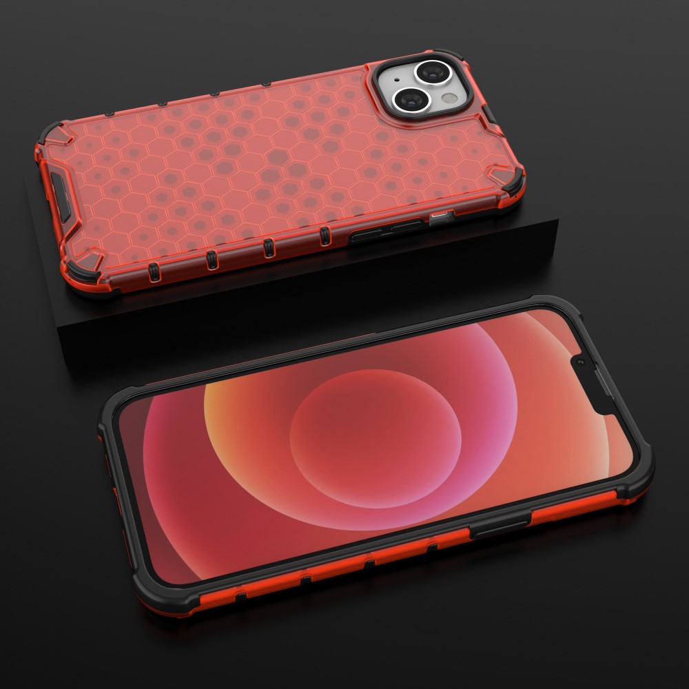  iPhone 15 Plus Skal Honeycomb Shockproof Röd