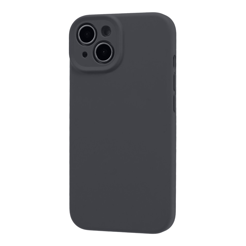  iPhone 15 Plus Skal Liquid Silikon Mörk Grå