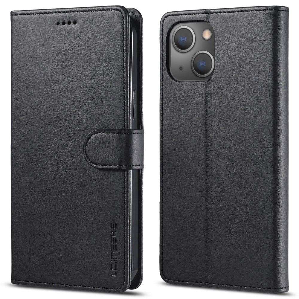 LC.IMEEKE LC.IMEEKE iPhone 15 Plus Fodral Läder Svart