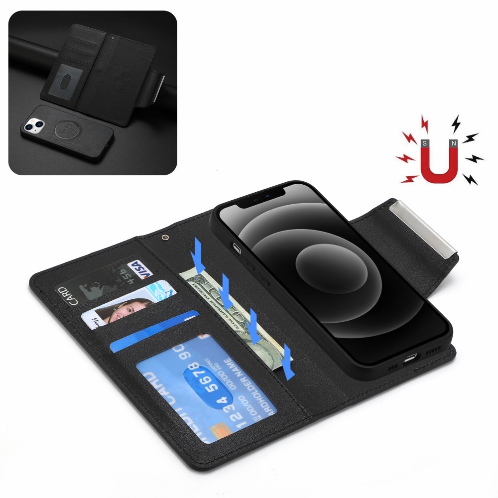  iPhone 15 Plus 2in1 Magnet Fodral Svart