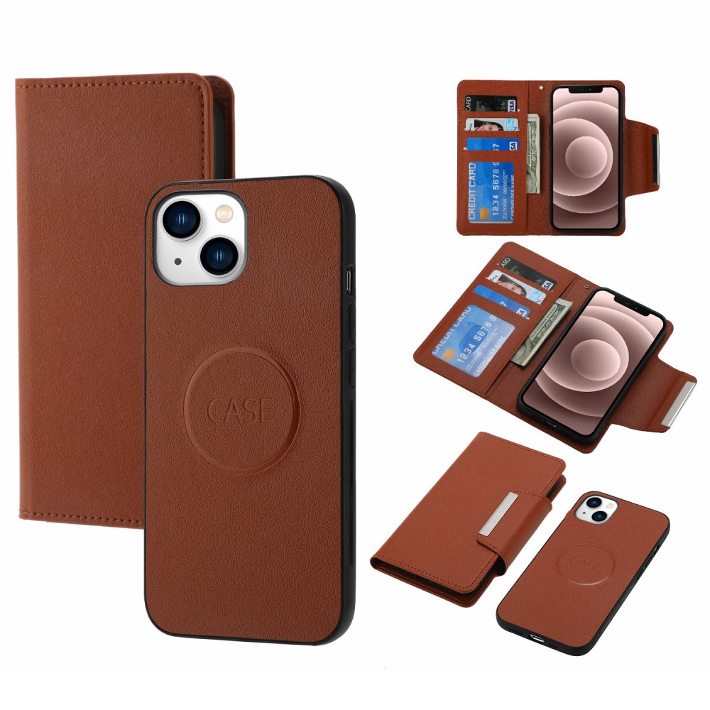  iPhone 15 Plus 2in1 Magnet Fodral Brun
