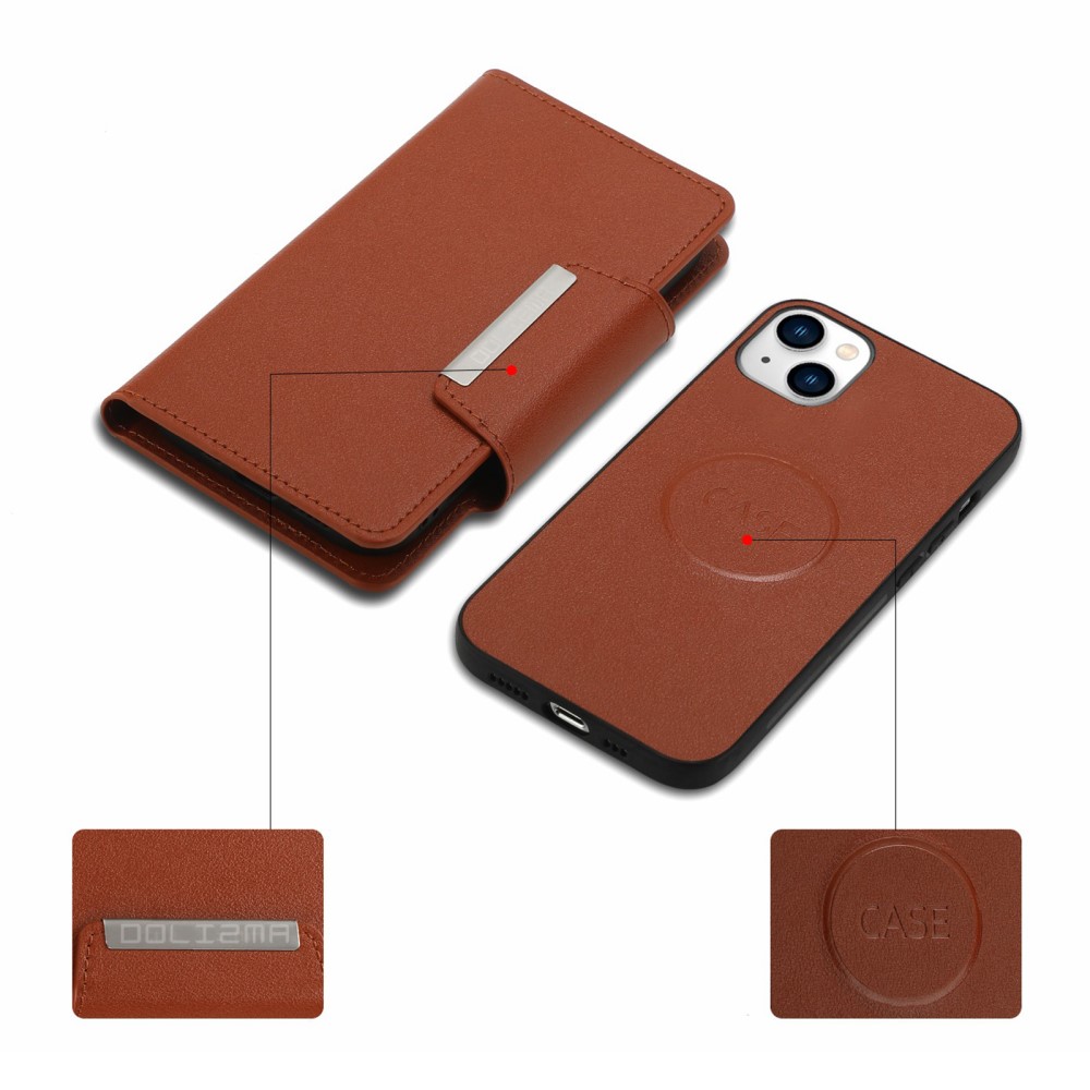  iPhone 15 Plus 2in1 Magnet Fodral Brun