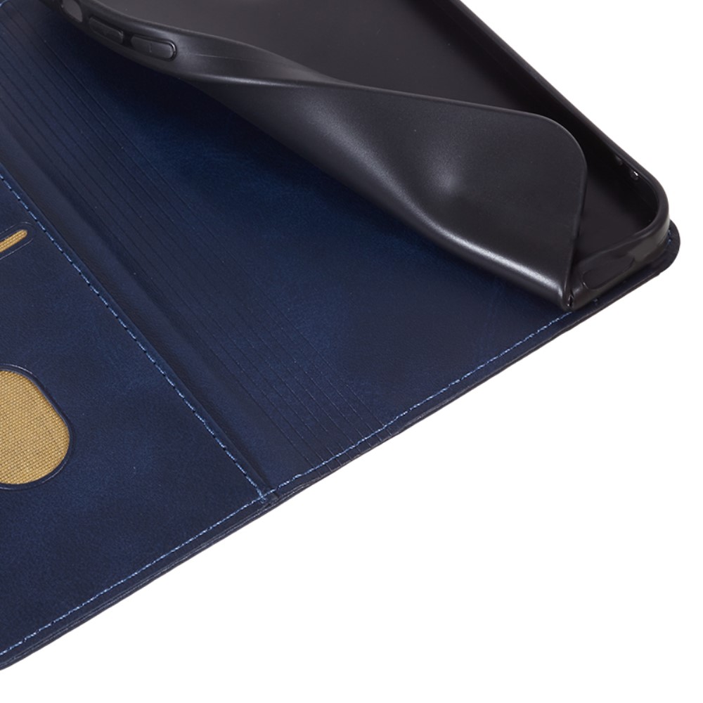  iPhone 15 Plus Fodral Flip Läder Blå