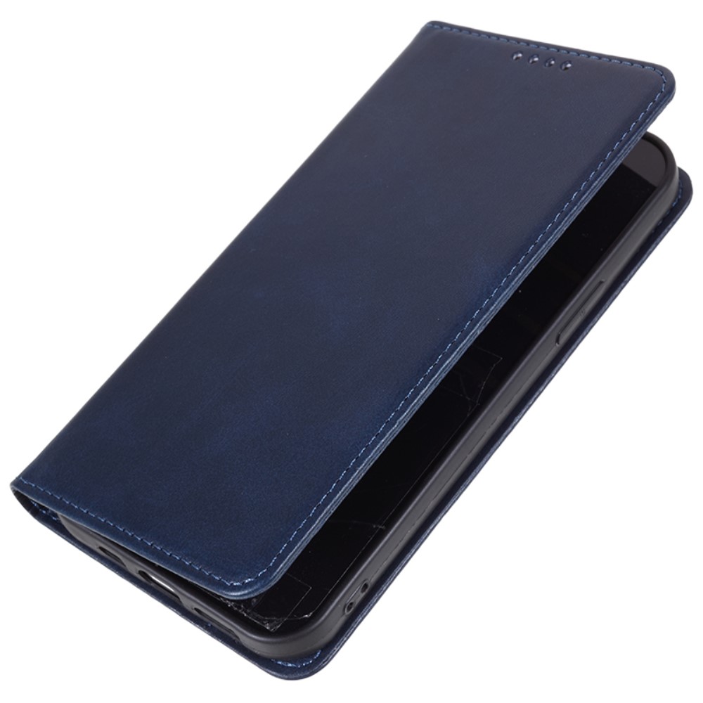  iPhone 15 Plus Fodral Flip Läder Blå
