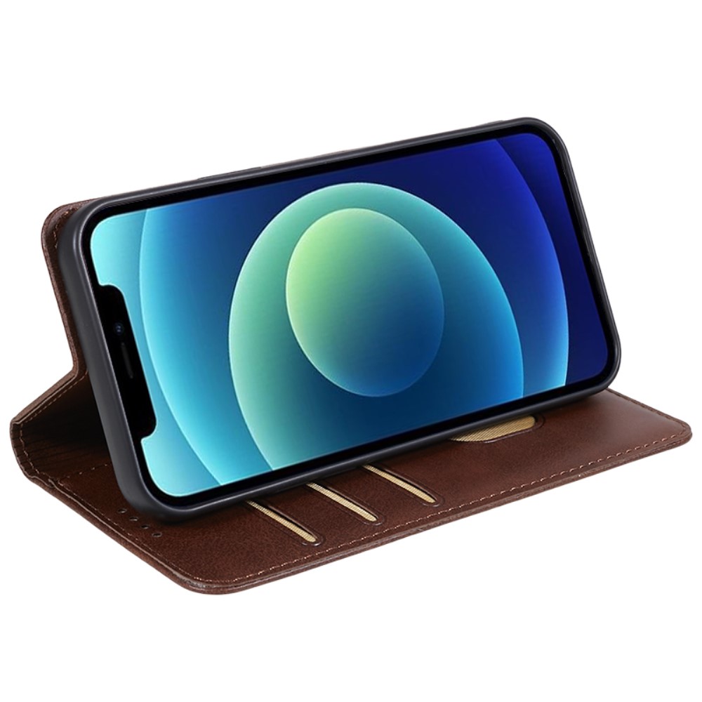  iPhone 15 Plus Fodral Flip Läder Brun