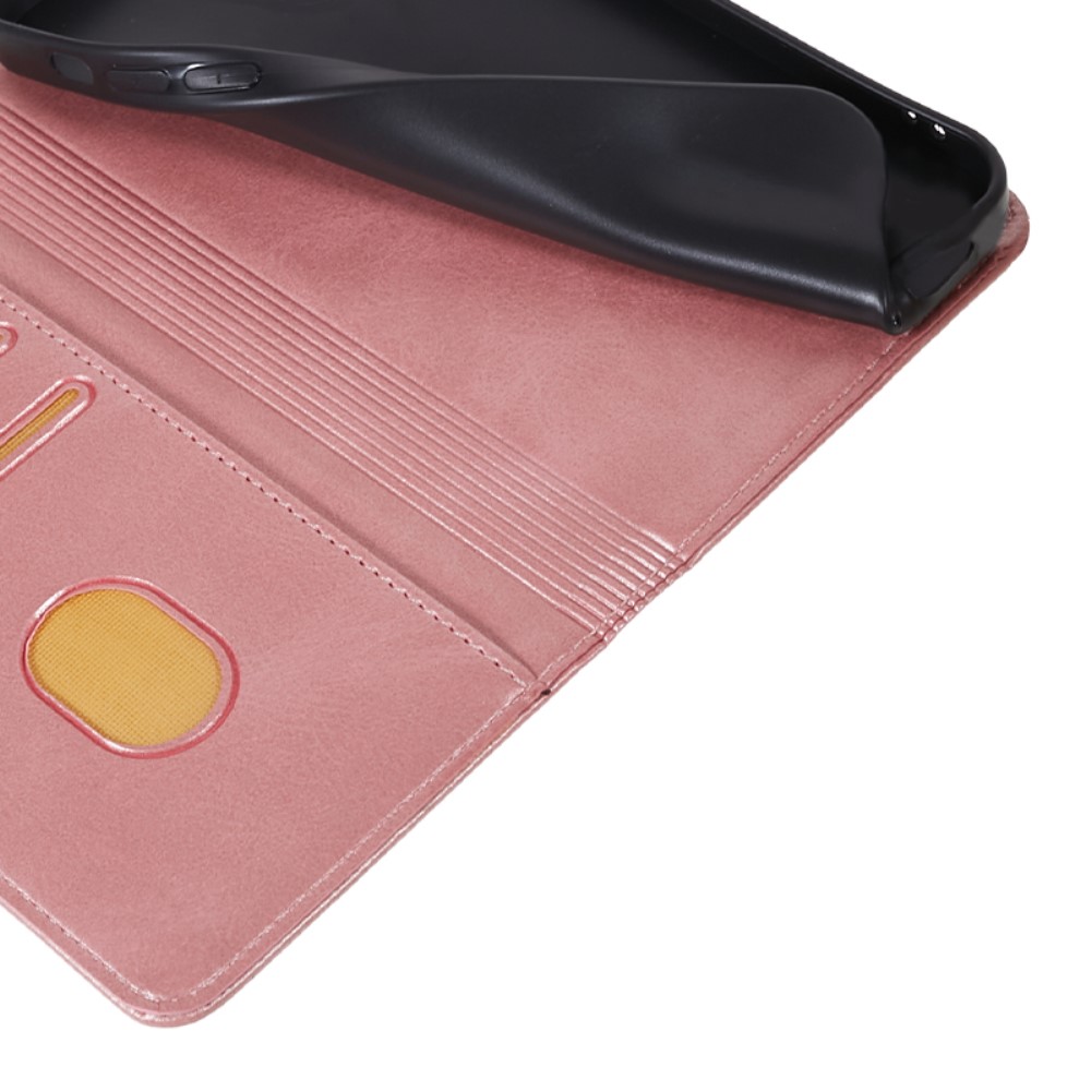  iPhone 15 Plus Fodral Flip Läder Roséguld