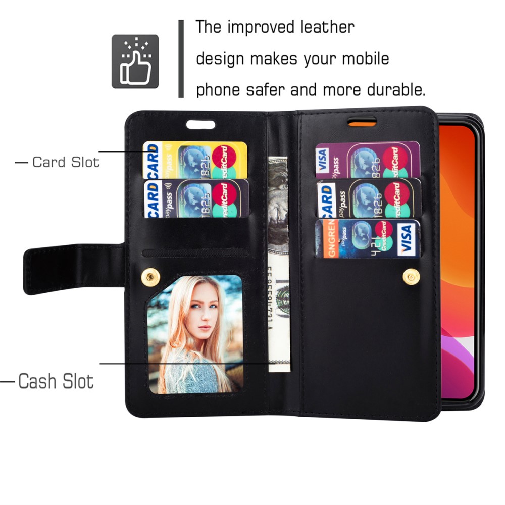  iPhone 15 Plus Multifunktionellt Fodral Svart