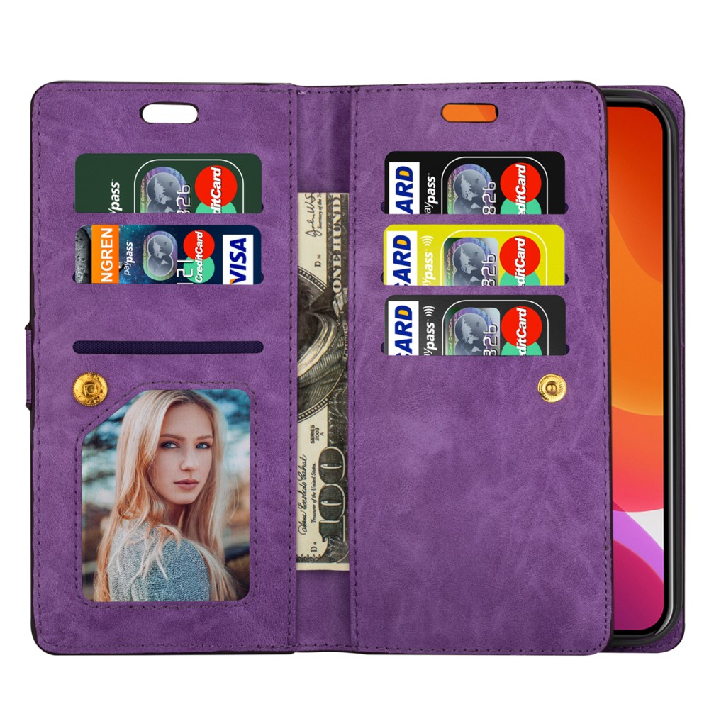  iPhone 15 Plus Multifunktionellt Fodral Lila