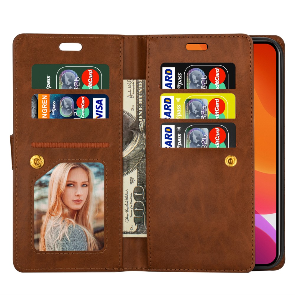  iPhone 15 Plus Multifunktionellt Fodral Brun