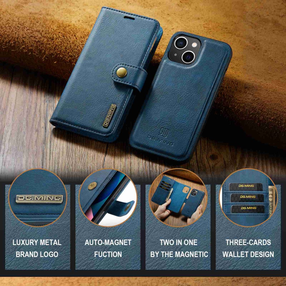 DG.MING DG.MING iPhone 15 Plus 2in1 Magnet Fodral / Skal Blå