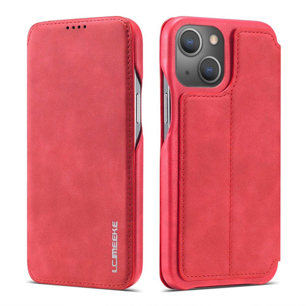 LC.IMEEKE LC.IMEEKE iPhone 15 Plus Fodral Slim Flip Röd