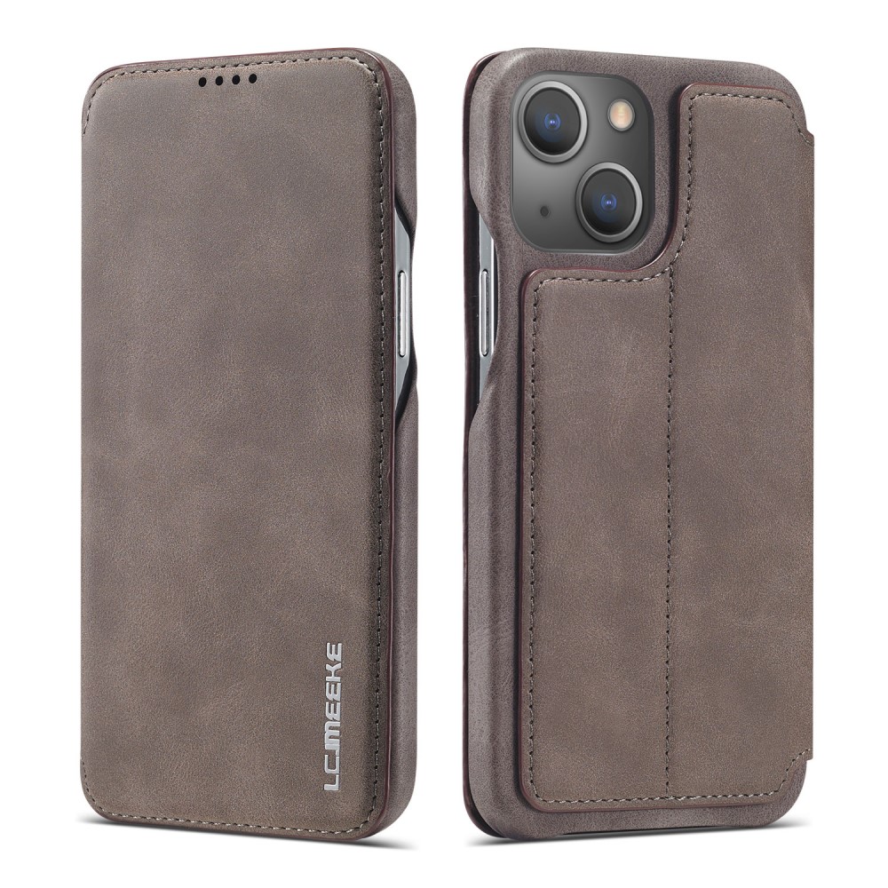 LC.IMEEKE LC.IMEEKE iPhone 15 Plus Fodral Slim Flip Brun