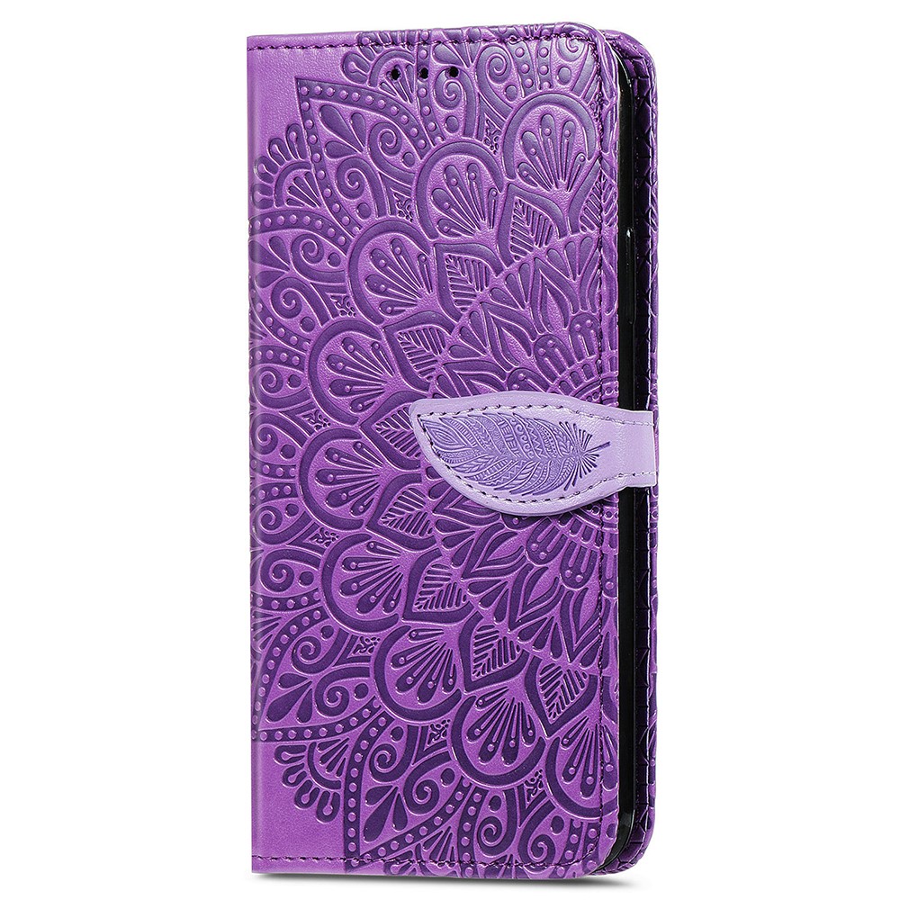  iPhone 15 Plus Fodral Läder Med Tryck Lila