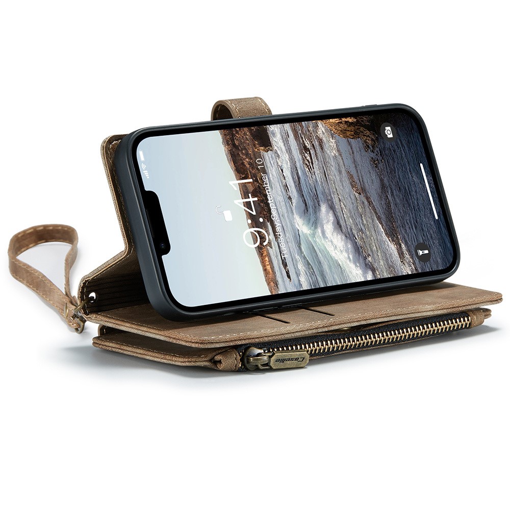 CASEME CASEME iPhone 15 Plus Multifunktionellt Fodral Brun