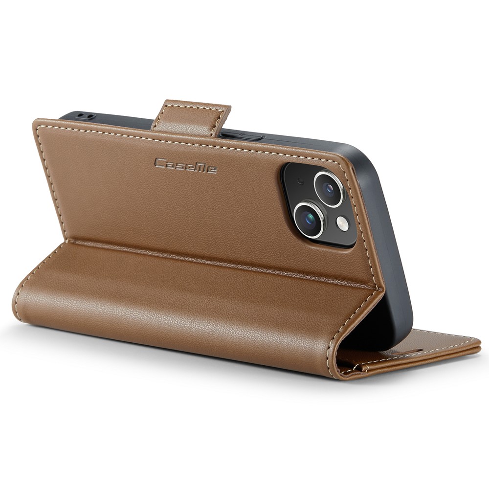 CASEME CASEME iPhone 15 Plus Fodral Läder RFID Brun