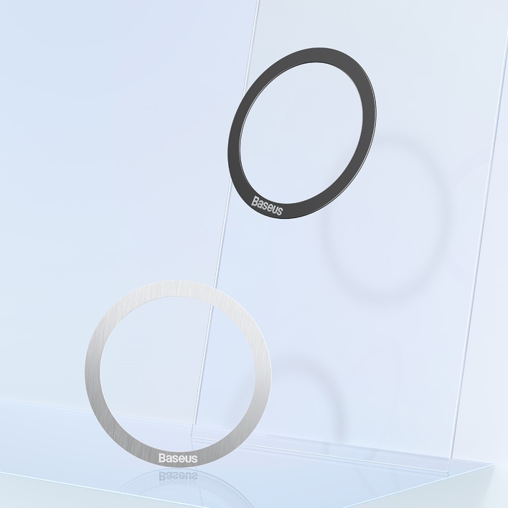 BASEUS Baseus 2-PACK Magnetisk MagSafe Ring Ultra Tunn Svart