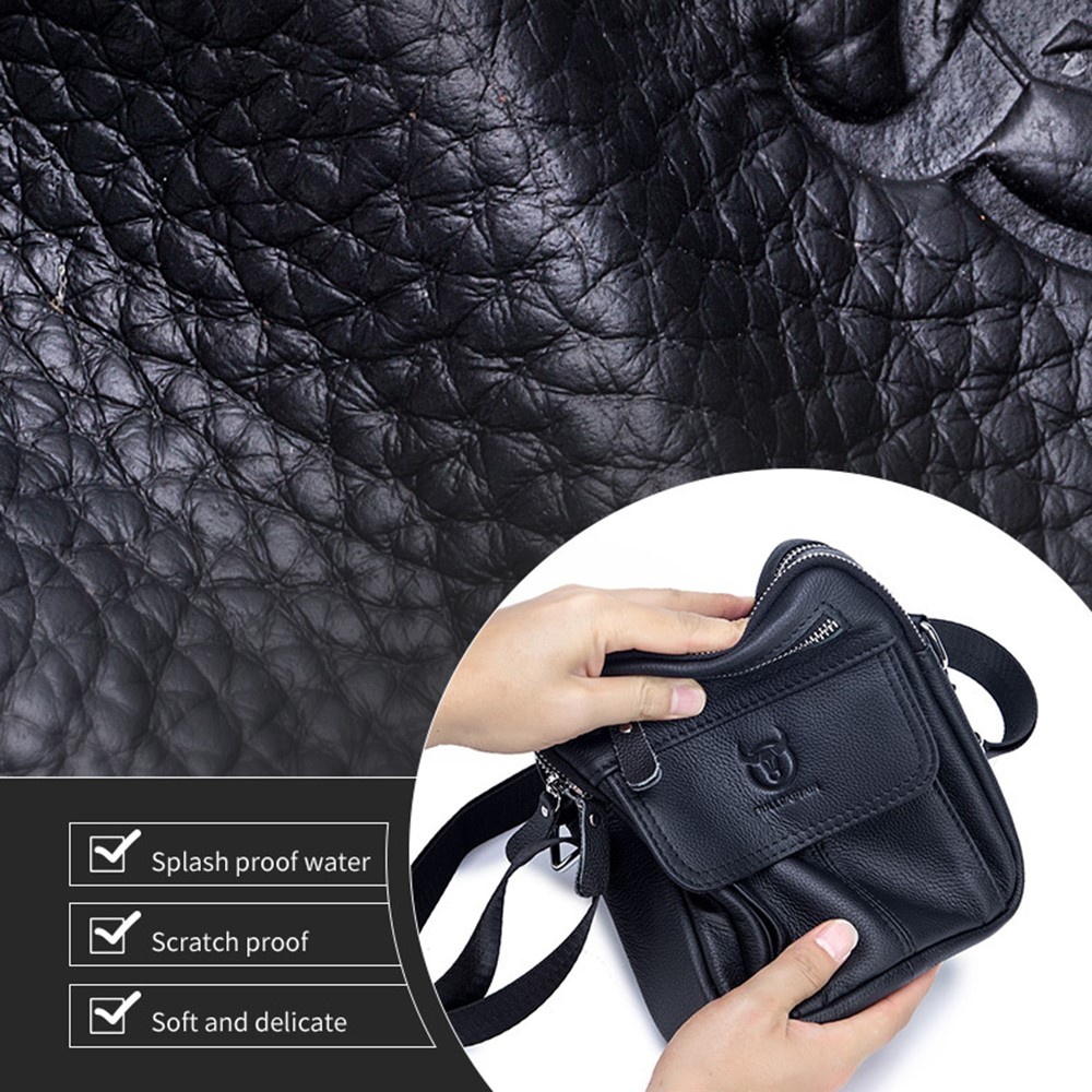 BullCaptain BullCaptain Shopping Bärväska Med Axelrem Äkta Läder Svart