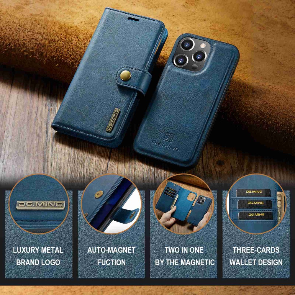 DG.MING DG.MING iPhone 15 Pro Max 2in1 Magnet Fodral / Skal Blå