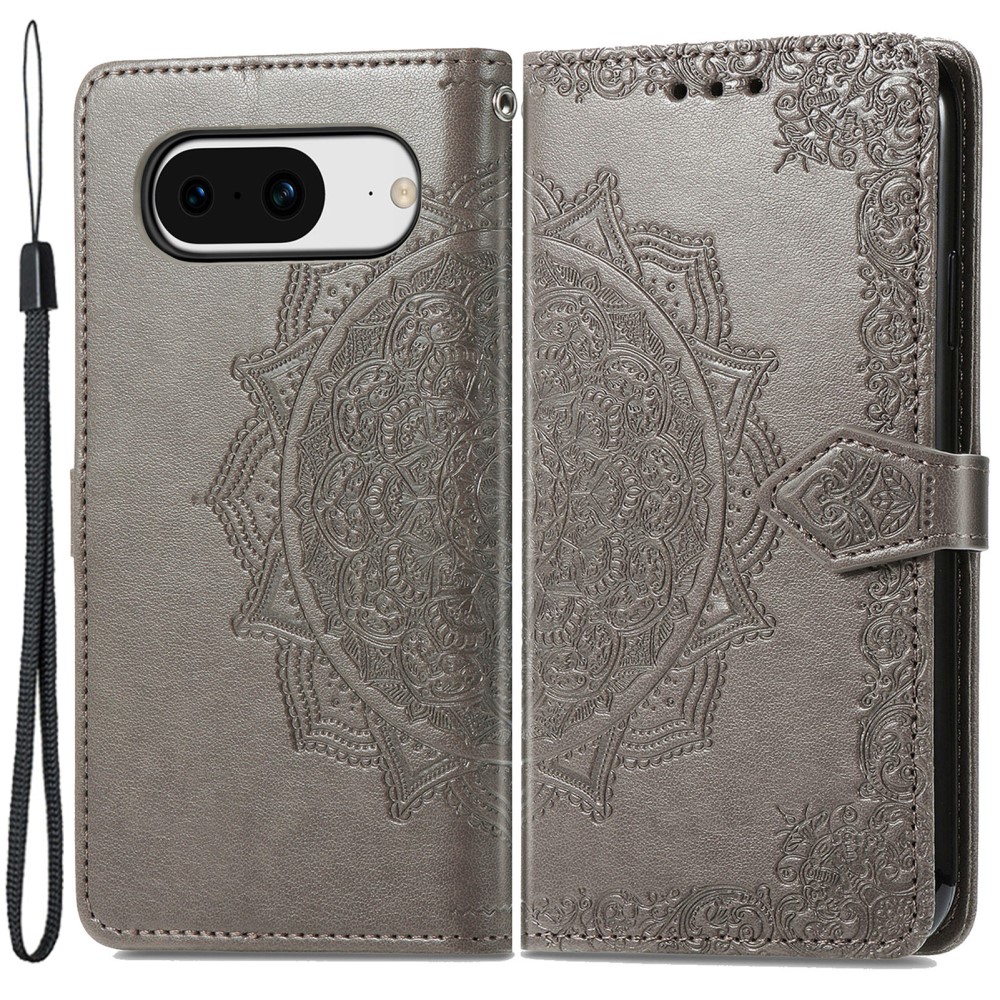  Google Pixel 8 Fodral Mandala Blossom Grå