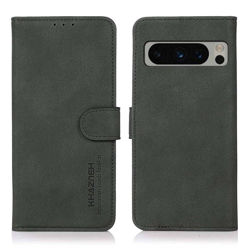 KHAZNEH KHAZNEH Google Pixel 8 Pro Fodral Retro Läder Grön