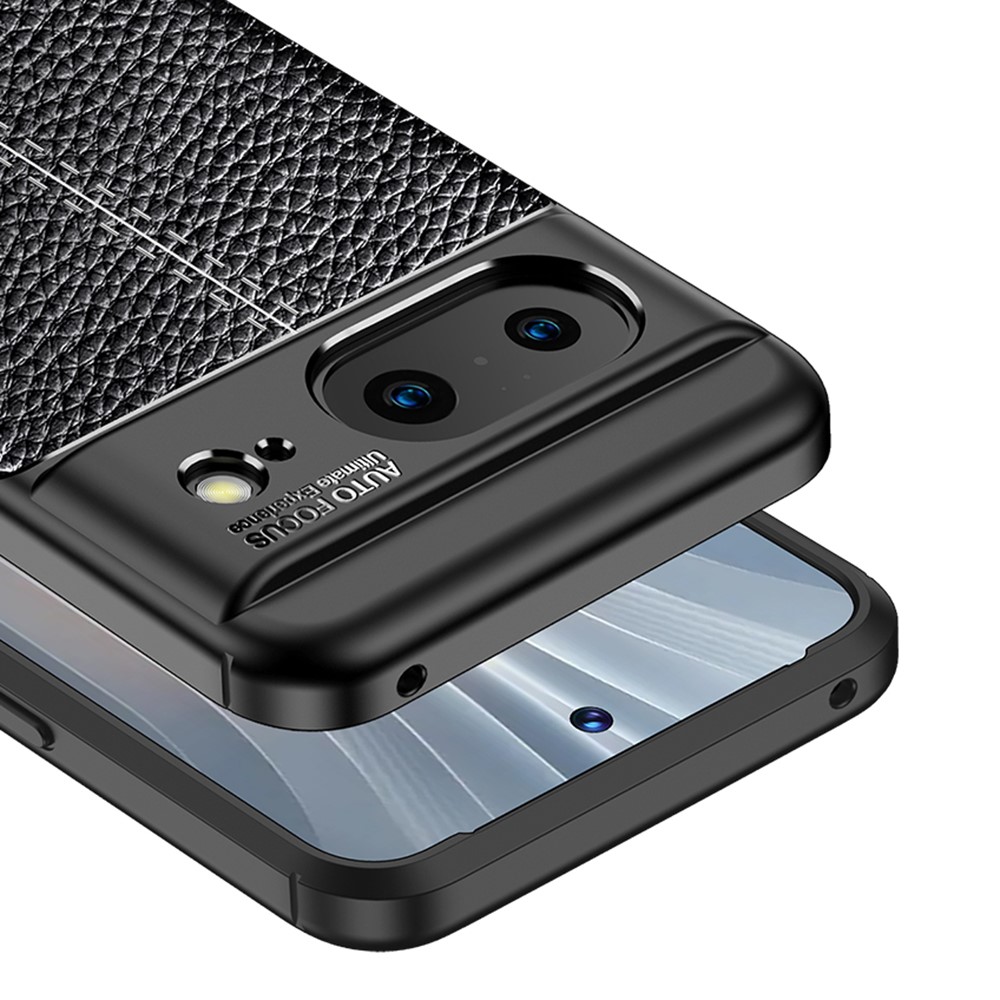  Google Pixel 8 Skal Litchi Textur Svart