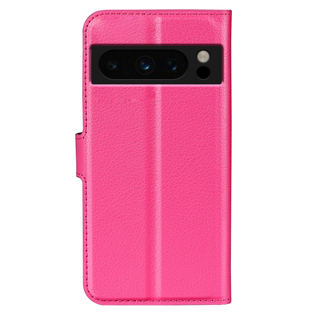  Google Pixel 8 Pro Fodral Litchi Textur Rosa